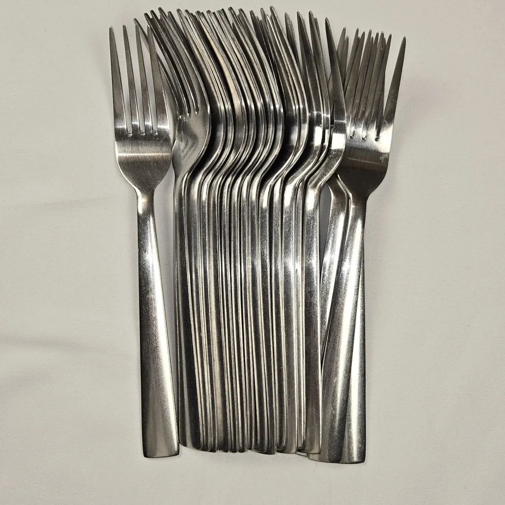Gibson 34pc Flatware Set Stainless Steel Modern‎ Tapered Silverware Utensils